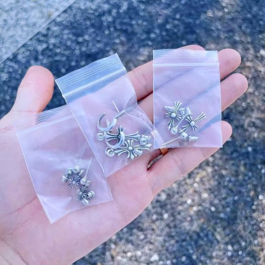 Chrome jewelry Earrings,Chrome Style Earrings,Handmade