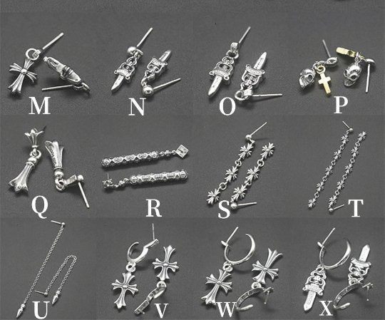 Chrome jewelry Earrings, Silver Goth Earrings, Handmade Earrings