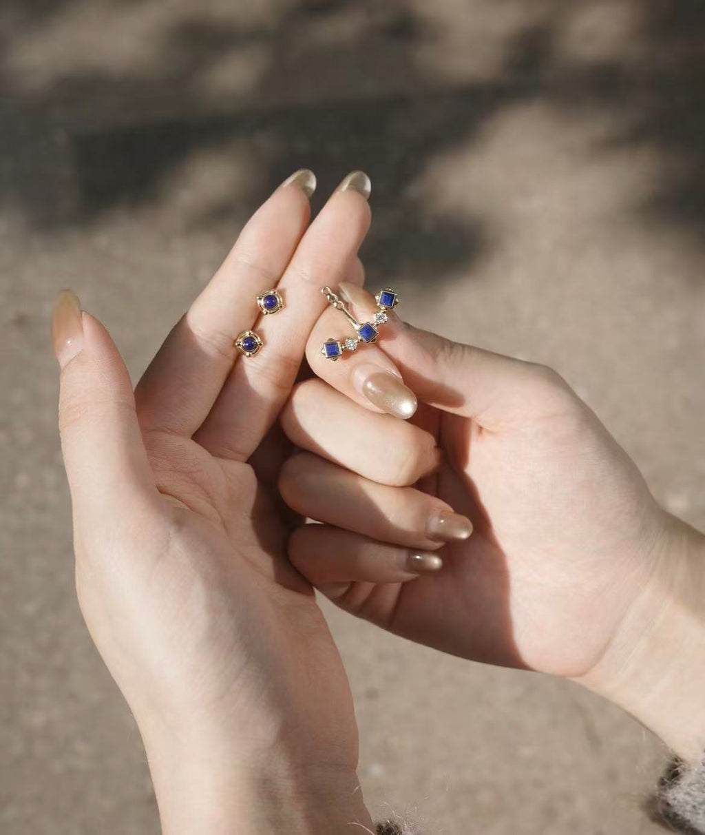 PurePeak “Mandala Series” Curved Smile Stud Earrings