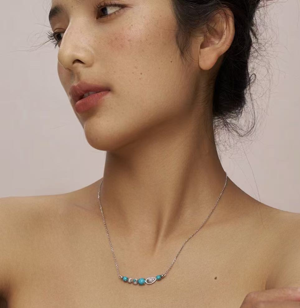 PurePeak “Mountains Conch Series” Fluid Drop Earrings