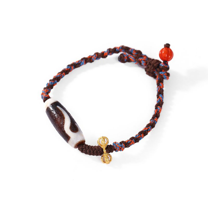 ZenWuxiang Ruyi Money Hook South Red Agate Braided Bracelet