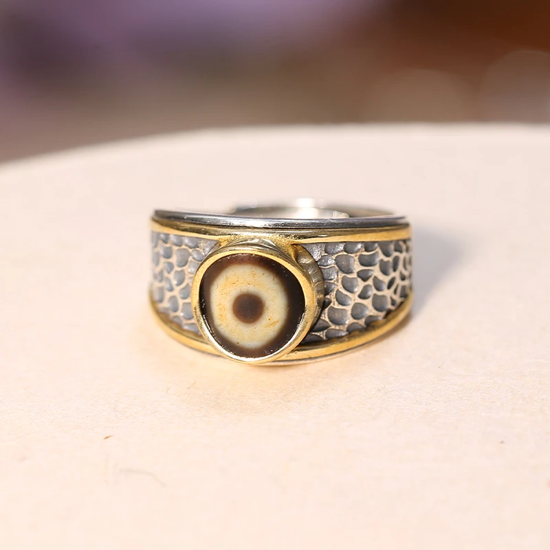 PurePeak Single-Eye Dzi Protection Ring